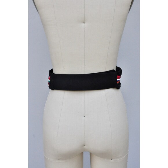 Ginnie Johansen Designs Dallas Belt - Made in USA Rare Black & Metal Heart - Picture 9 of 10